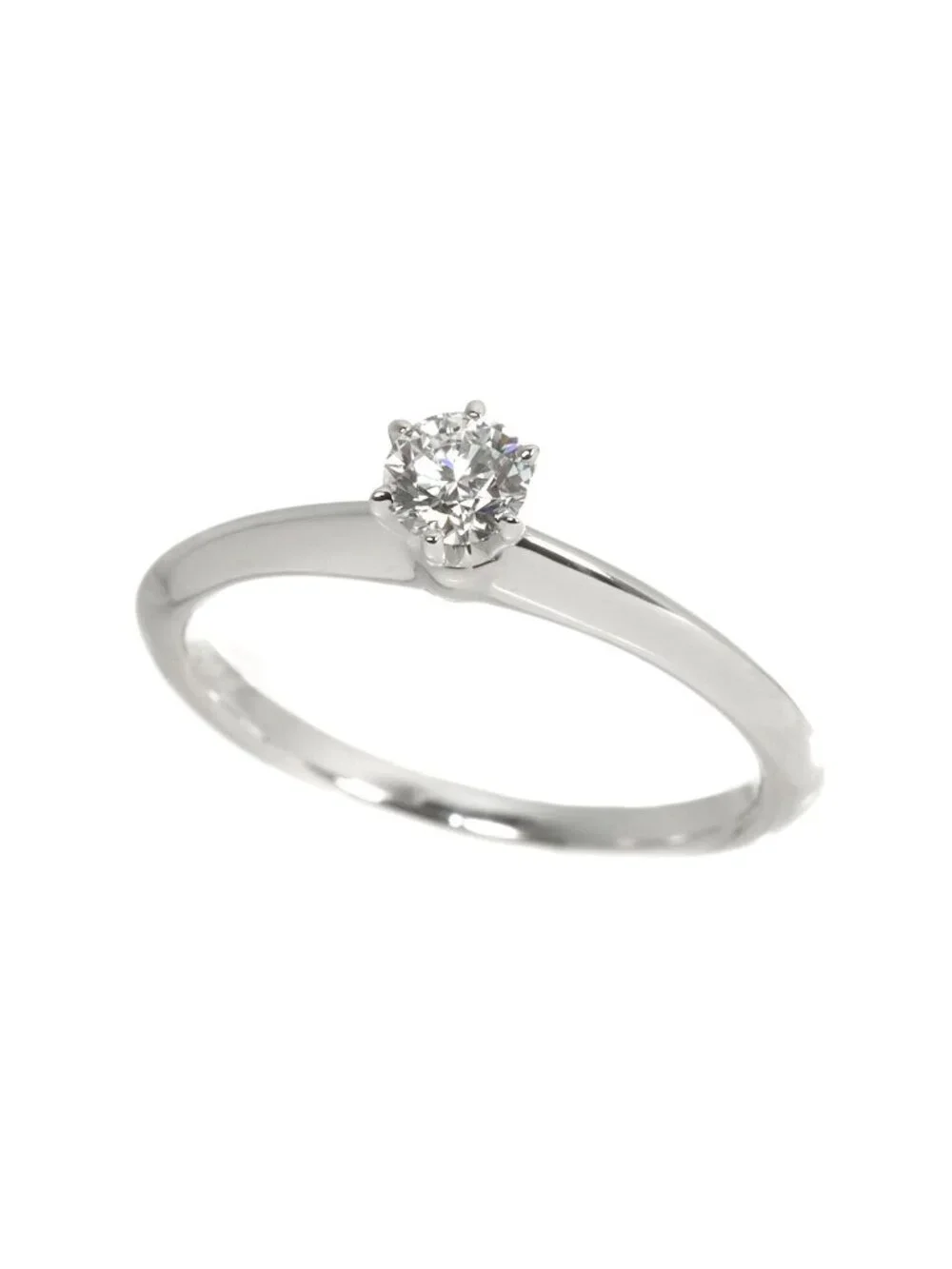 Tiffany & Co Solitaire Diamond I Ring Pt